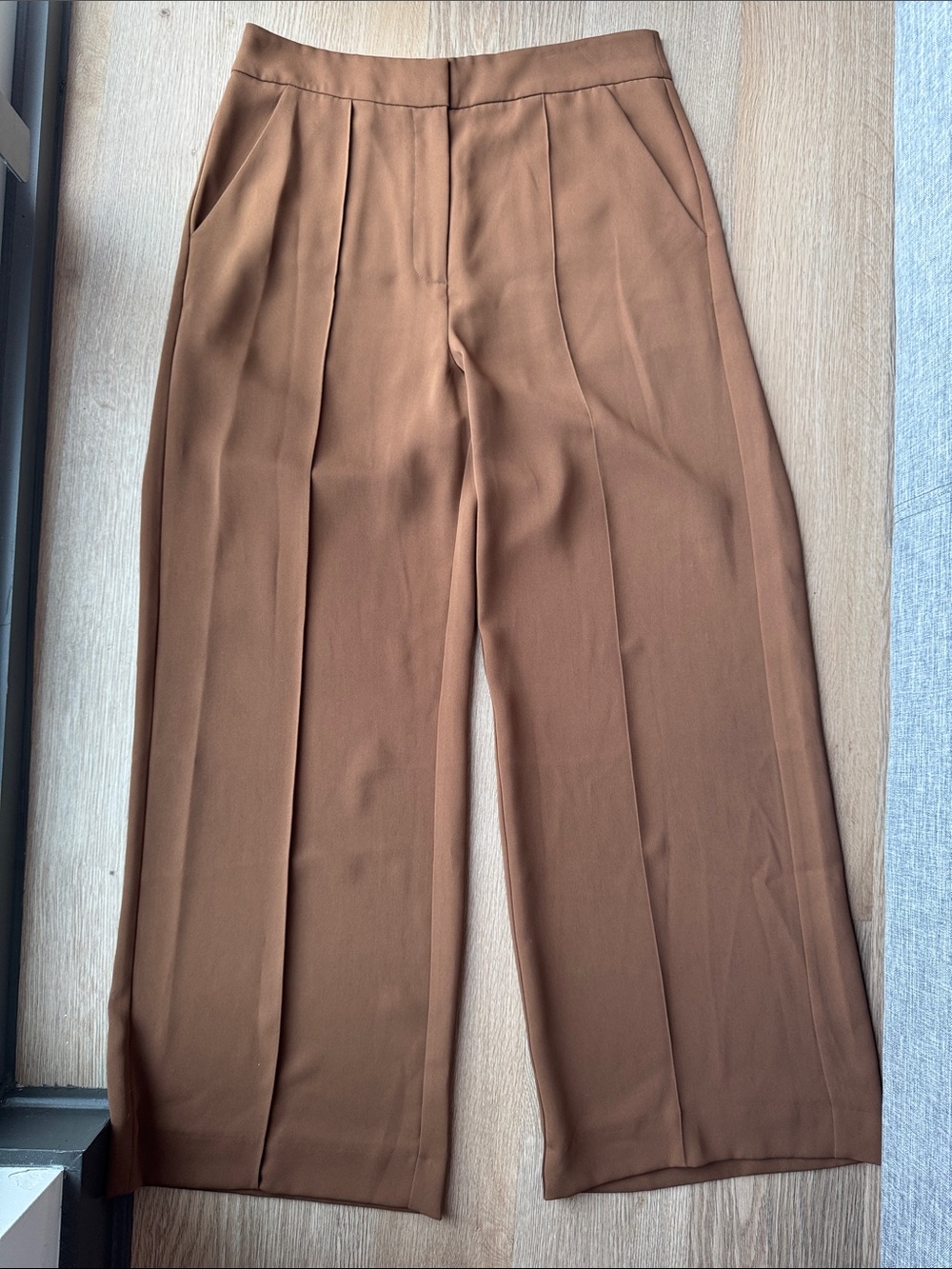 Veronica Beard Wide Leg Trousers in Brown